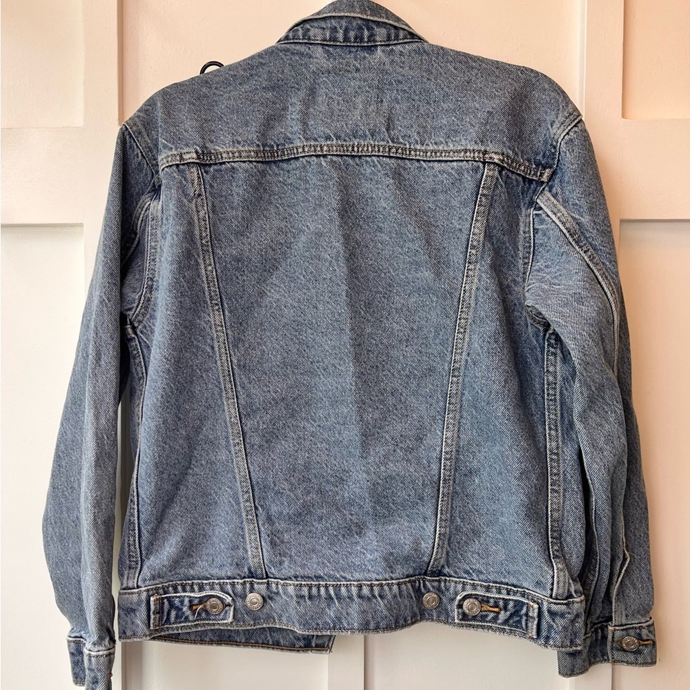 Levi’s Classic Denim Trucker Jacket Size XS Cowgirl Western Boho Peasant Horse - Picture 8 of 9